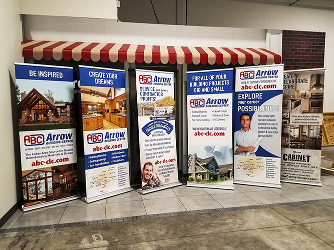 Trade Show Signage - Retractable banner stands - ABC Arrow - Impression Signs and Graphics